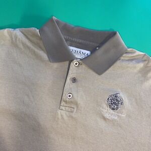 Tehama Clint Men's Large Tan Short Sleeve Polo Shirt 100% Mercerized  Cotton‎